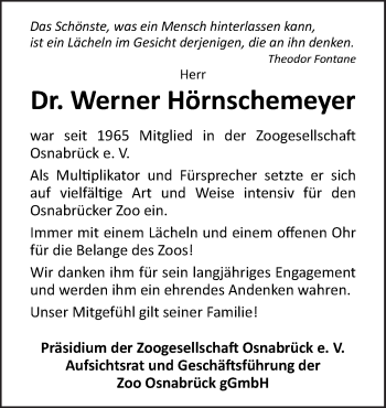 Traueranzeigen Von Werner H Rnschemeyer Noz Trauerportal