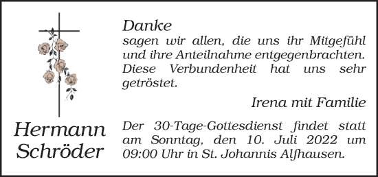 Traueranzeige von Hermann Schröder von Neue Osnabrücker Zeitung GmbH & Co. KG