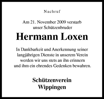 Traueranzeige von Hermann Loxen von Neue Osnabrücker Zeitung GmbH & Co. KG