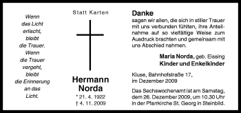Traueranzeige von Hermann Norda von Neue Osnabrücker Zeitung GmbH & Co. KG