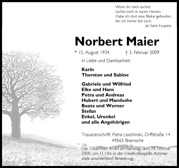 Traueranzeige von Norbert Maier von Neue Osnabrücker Zeitung GmbH & Co. KG