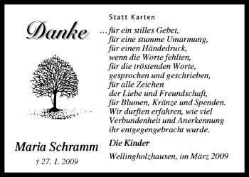 Traueranzeige von Maria Schramm von Neue Osnabrücker Zeitung GmbH & Co. KG