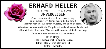 Traueranzeige von Erhard Heller von Neue Osnabrücker Zeitung GmbH & Co. KG