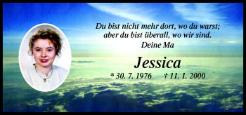 Traueranzeige von Jessica  von Neue Osnabrücker Zeitung GmbH & Co. KG
