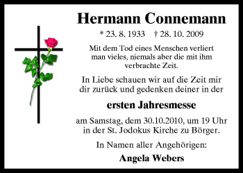 Traueranzeige von Hermann Connemann von Neue Osnabrücker Zeitung GmbH & Co. KG