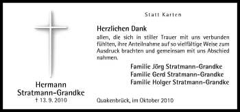 Traueranzeige von Hermann Stratmann-Grandke von Neue Osnabrücker Zeitung GmbH & Co. KG