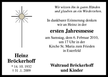 Traueranzeige von Heinz Bröckerhoff von Neue Osnabrücker Zeitung GmbH & Co. KG