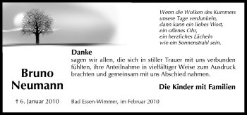 Traueranzeige von Bruno Neumann von Neue Osnabrücker Zeitung GmbH & Co. KG