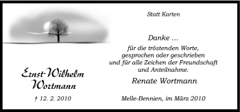 Traueranzeige von Ernst-Wilhelm Wortmann von Neue Osnabrücker Zeitung GmbH & Co. KG