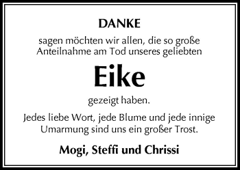 Traueranzeige von Eike  von Neue Osnabrücker Zeitung GmbH & Co. KG