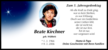 Traueranzeige von Beate Kirchner von Neue Osnabrücker Zeitung GmbH & Co. KG