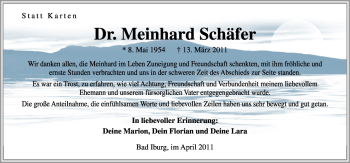 Traueranzeige von Meinhard Schäfer von Neue Osnabrücker Zeitung GmbH & Co. KG