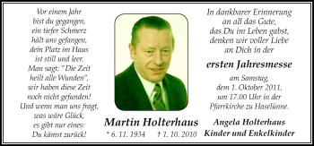 Traueranzeige von Martin Holterhaus von Neue Osnabrücker Zeitung GmbH & Co. KG