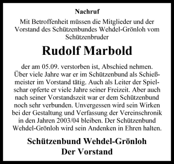 Traueranzeige von Rudolf Marbold von Neue Osnabrücker Zeitung GmbH & Co. KG