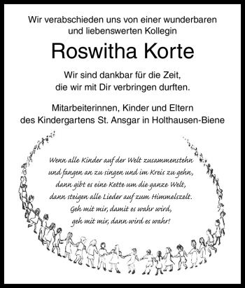 Traueranzeige von Roswitha Korte von Neue Osnabrücker Zeitung