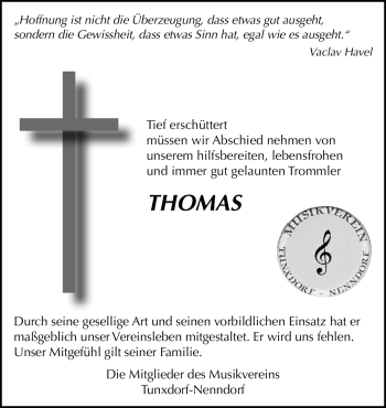 Traueranzeige von Thomas  von Neue Osnabrücker Zeitung