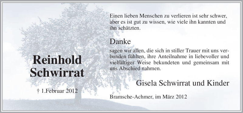  Traueranzeige für Reinhold Schwirrat vom 10.03.2012 aus Neue Osnabrücker Zeitung
