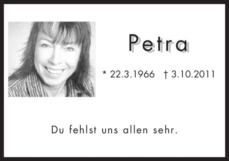  Traueranzeige für Petra Mettke vom 22.03.2012 aus Neue Osnabrücker Zeitung