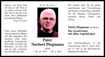 Traueranzeige von Norbert Plogmann von Neue Osnabrücker Zeitung GmbH & Co. KG