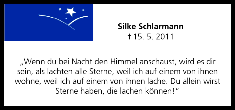  Traueranzeige für Silke Schlarmann vom 15.05.2012 aus Neue Osnabrücker Zeitung GmbH & Co. KG