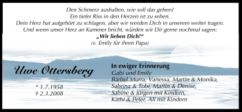 Traueranzeige von Úwe Ottersberg von Neue Osnabrücker Zeitung GmbH & Co. KG