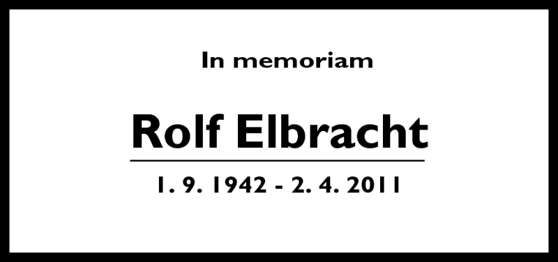  Traueranzeige für Rolf Elbracht vom 02.04.2013 aus Neue Osnabrücker Zeitung GmbH & Co. KG