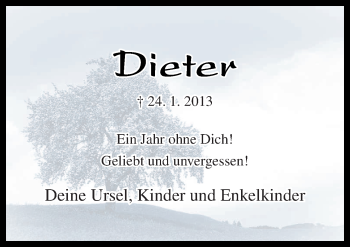 Traueranzeige von Dieter Thesing von Neue Osnabrücker Zeitung GmbH & Co. KG