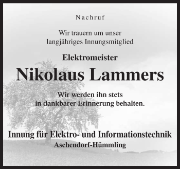 Traueranzeige von Nikolaus Lammers von Neue Osnabrücker Zeitung GmbH & Co. KG