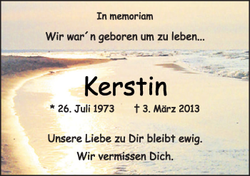 Traueranzeige von Kerstin Schabus von Neue Osnabrücker Zeitung GmbH & Co. KG