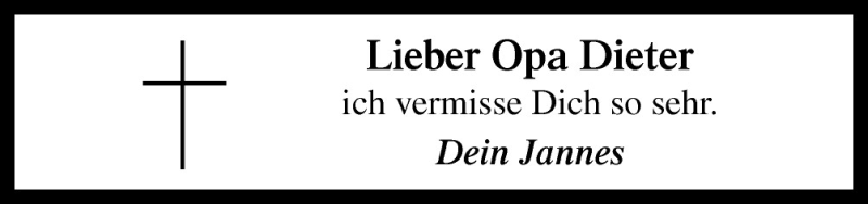  Traueranzeige für Dieter  vom 26.10.2015 aus Neue Osnabrücker Zeitung GmbH & Co. KG