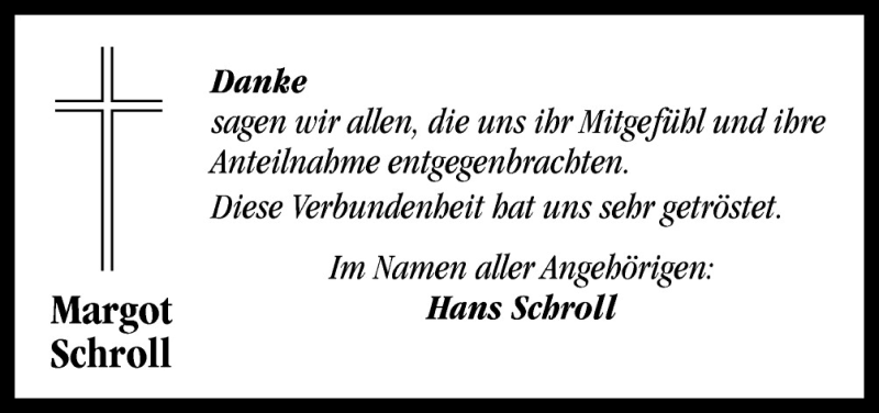  Traueranzeige für Margot Schroll vom 24.10.2015 aus Neue Osnabrücker Zeitung GmbH & Co. KG