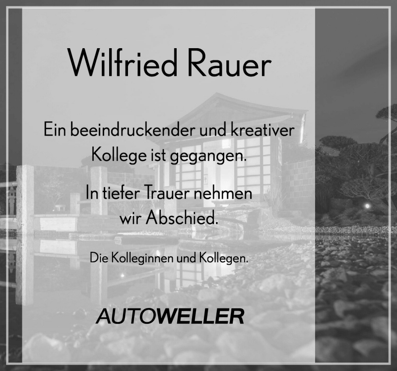  Traueranzeige für Wilfried Rauer vom 24.10.2015 aus Neue Osnabrücker Zeitung GmbH & Co. KG