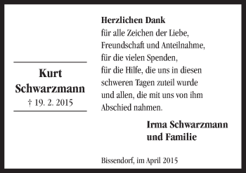 Traueranzeige von Irma Schwarzmann von Neue Osnabrücker Zeitung GmbH & Co. KG