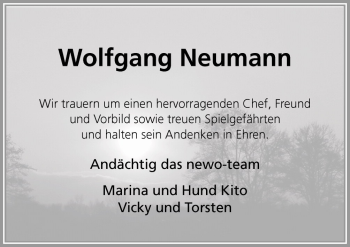 Traueranzeige von Wolfgang Neumann von Neue Osnabrücker Zeitung GmbH & Co. KG