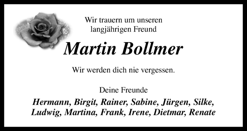  Traueranzeige für Martin Bollmer vom 25.07.2015 aus Neue Osnabrücker Zeitung GmbH & Co. KG