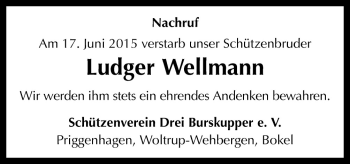 Traueranzeige von Ludger Weltmann von Neue Osnabrücker Zeitung GmbH & Co. KG