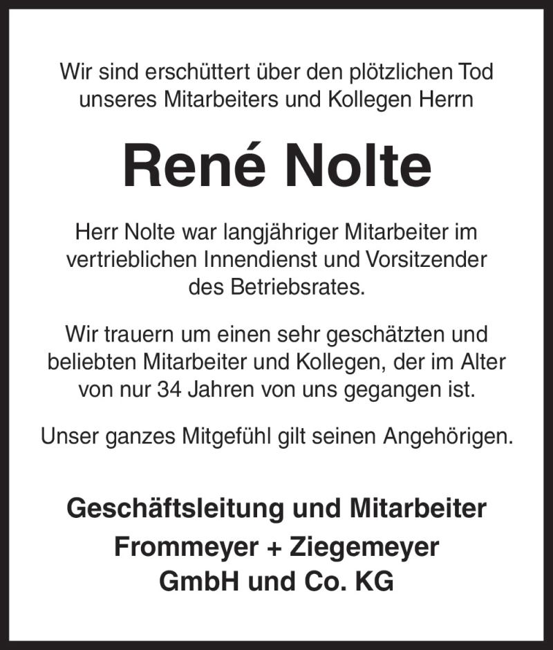 Traueranzeige für René Nolte vom 05.01.2016 aus Neue Osnabrücker Zeitung GmbH & Co. KG
