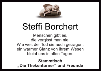 Traueranzeige von Steffi Borchert von Neue Osnabrücker Zeitung GmbH & Co. KG