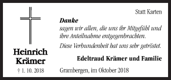 Traueranzeige von Heinrich Krämer von Neue Osnabrücker Zeitung GmbH & Co. KG