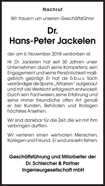 Traueranzeige von Hans-Peter Jackelen von Neue Osnabrücker Zeitung GmbH & Co. KG