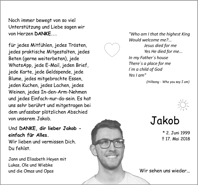  Traueranzeige für Jakob Heyen vom 03.11.2018 aus Neue Osnabrücker Zeitung GmbH & Co. KG