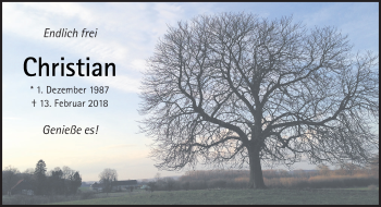 Traueranzeige von Christian Uhlmann von Neue Osnabrücker Zeitung GmbH & Co. KG