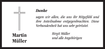 Traueranzeige von Martin Müller von Neue Osnabrücker Zeitung GmbH & Co. KG