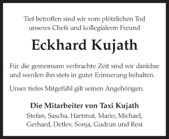 Traueranzeige von Eckhard Kujath von Neue Osnabrücker Zeitung GmbH & Co. KG