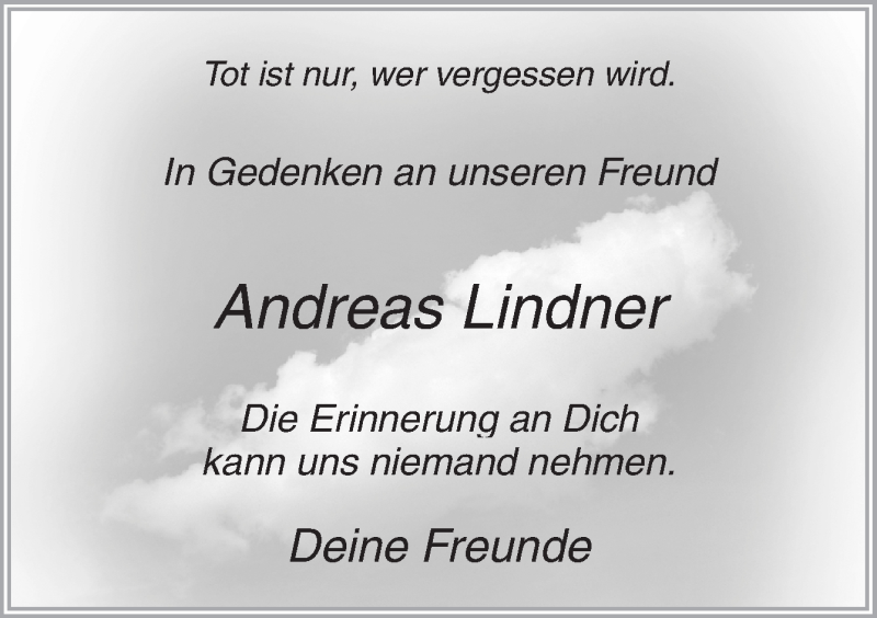  Traueranzeige für Andreas Lindner vom 18.05.2018 aus Neue Osnabrücker Zeitung GmbH & Co. KG