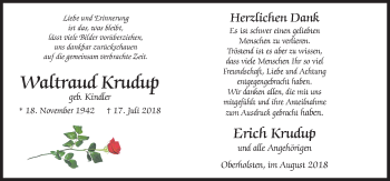 Traueranzeige von Waltraud Krudup von Neue Osnabrücker Zeitung GmbH & Co. KG