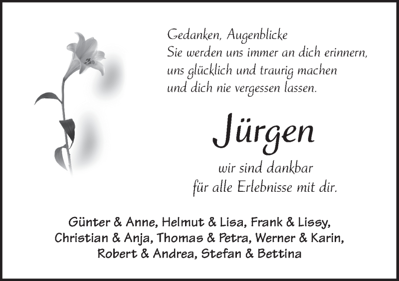  Traueranzeige für Jürgen Ohmann vom 25.01.2019 aus Neue Osnabrücker Zeitung GmbH & Co. KG