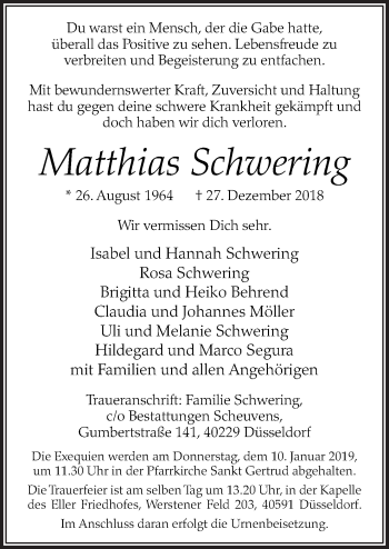 Traueranzeige von Matthias Schwering von Neue Osnabrücker Zeitung GmbH & Co. KG