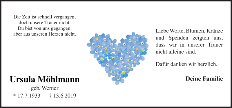  Traueranzeige für Ursula Möhlmann vom 05.10.2019 aus Neue Osnabrücker Zeitung GmbH & Co. KG
