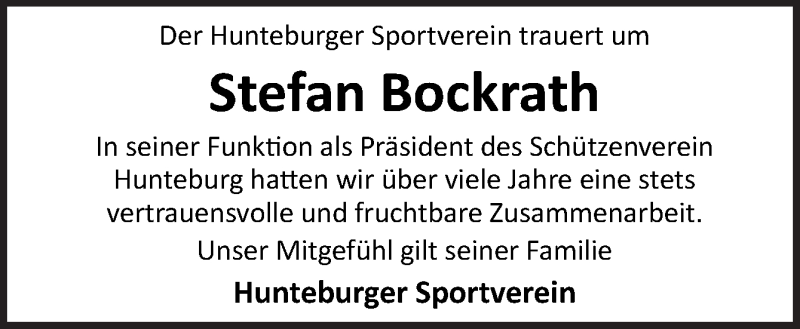  Traueranzeige für Stefan Bockrath vom 12.11.2019 aus Neue Osnabrücker Zeitung GmbH & Co. KG